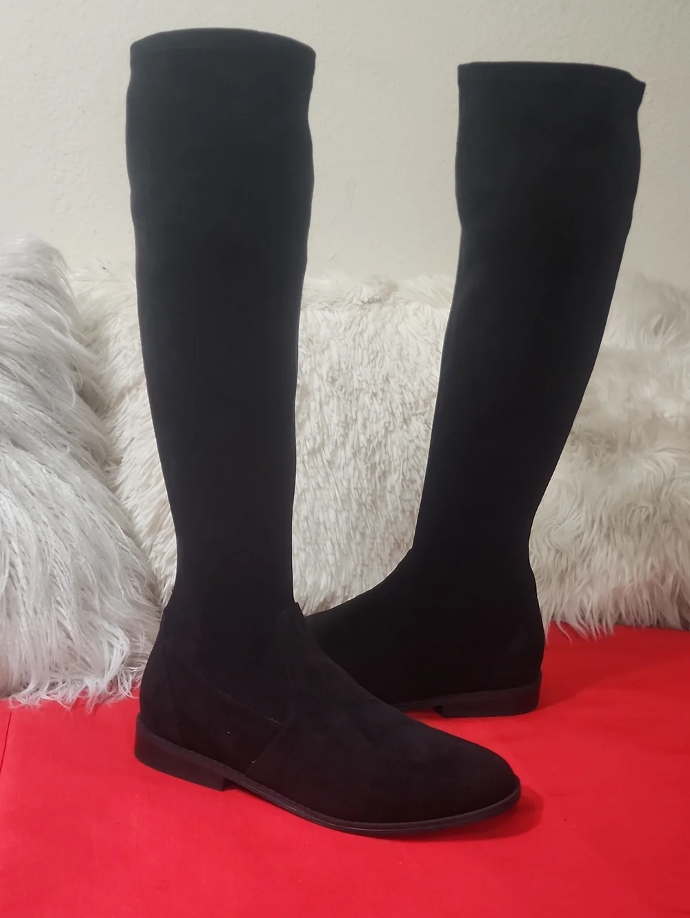 gentle souls Emma Black Over-the-Knee Suede Boots